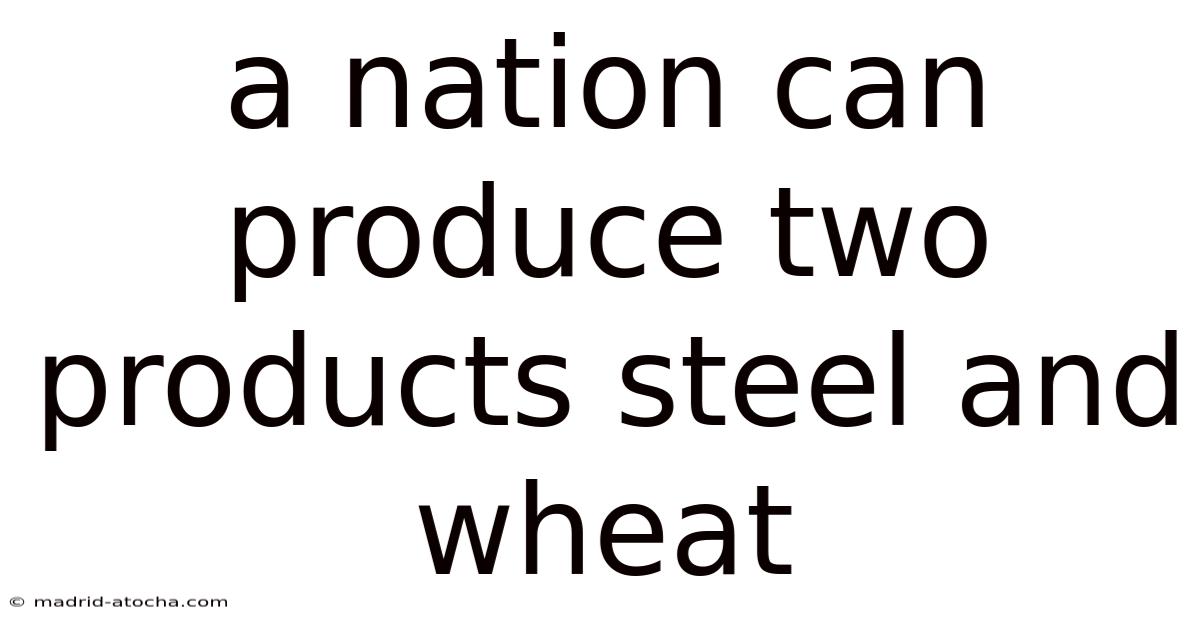 A Nation Can Produce Two Products Steel And Wheat