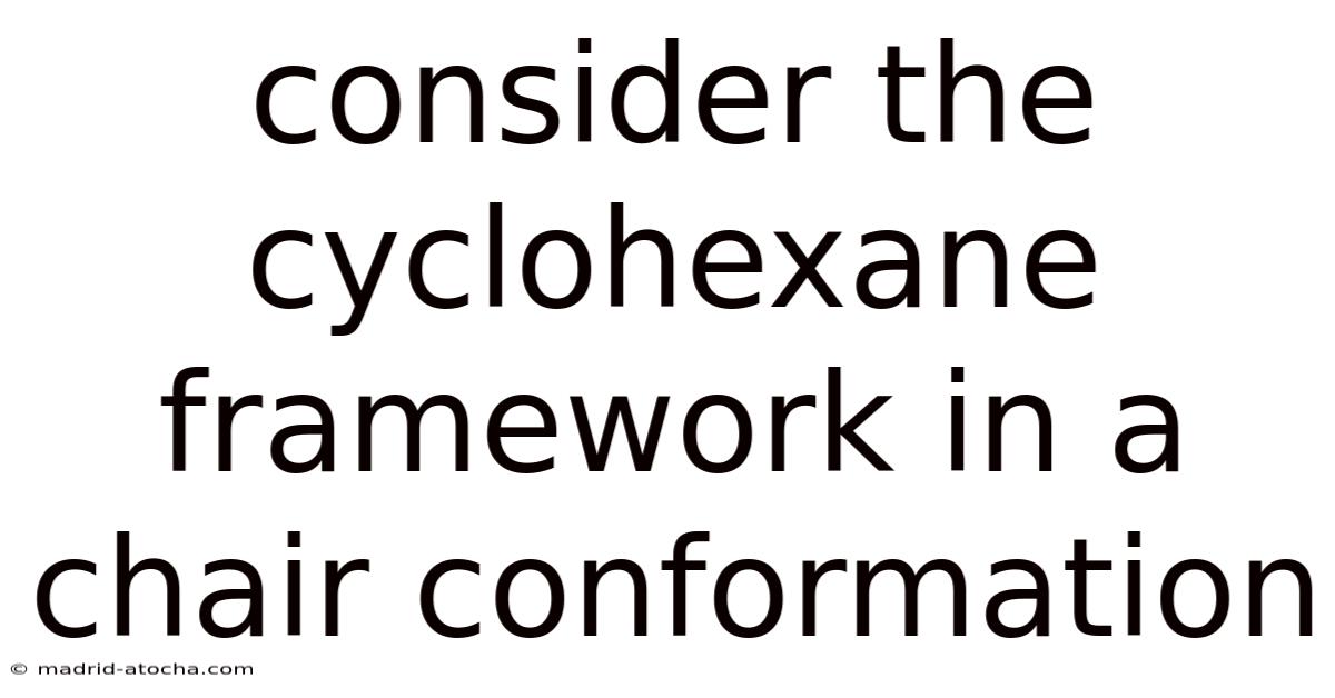 Consider The Cyclohexane Framework In A Chair Conformation