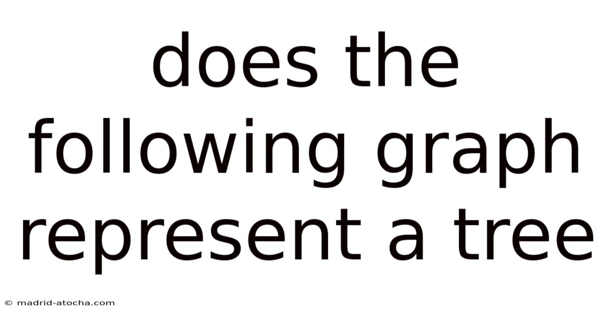 Does The Following Graph Represent A Tree