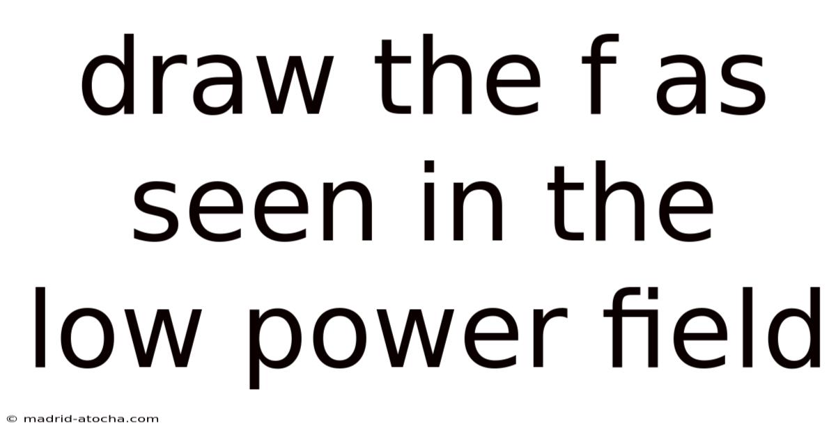 Draw The F As Seen In The Low Power Field