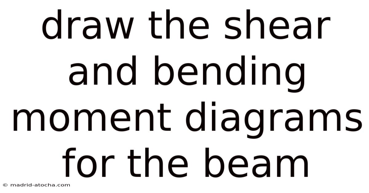 Draw The Shear And Bending Moment Diagrams For The Beam