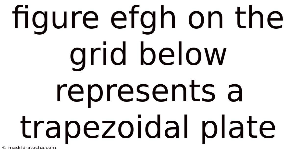 Figure Efgh On The Grid Below Represents A Trapezoidal Plate