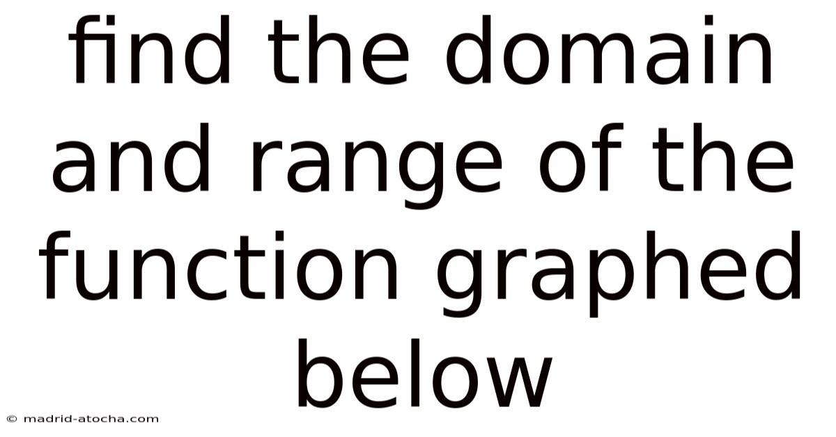 Find The Domain And Range Of The Function Graphed Below
