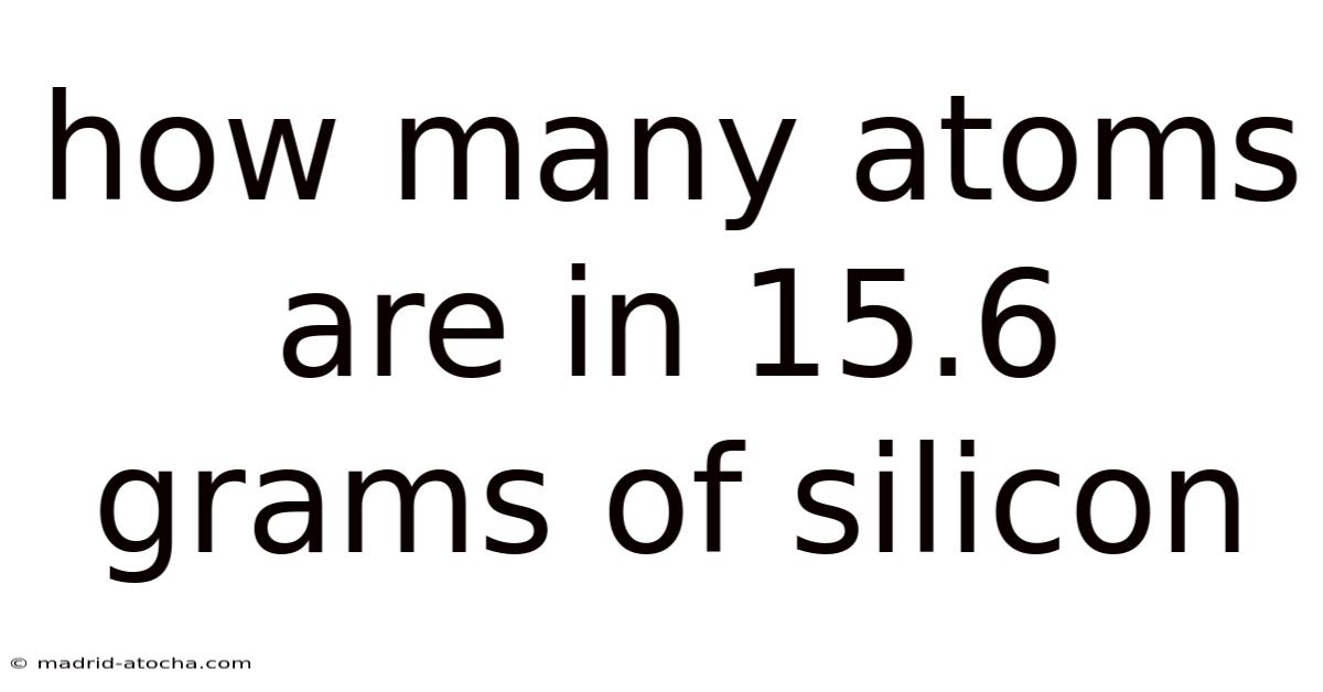 How Many Atoms Are In 15.6 Grams Of Silicon