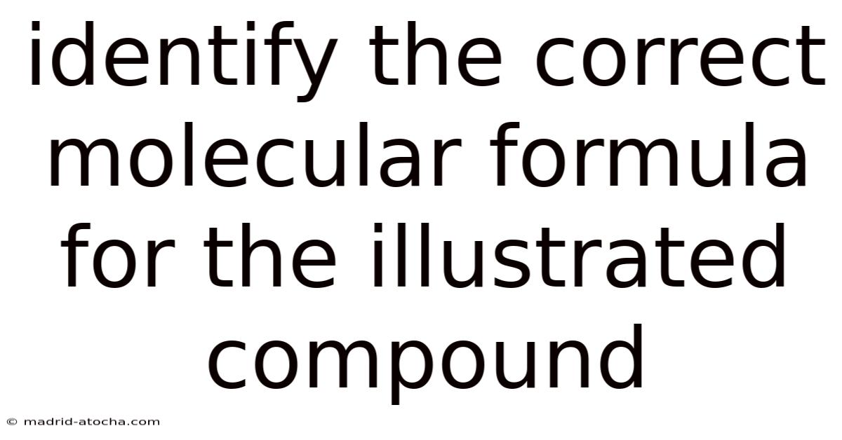 Identify The Correct Molecular Formula For The Illustrated Compound