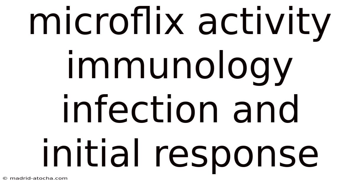 Microflix Activity Immunology Infection And Initial Response