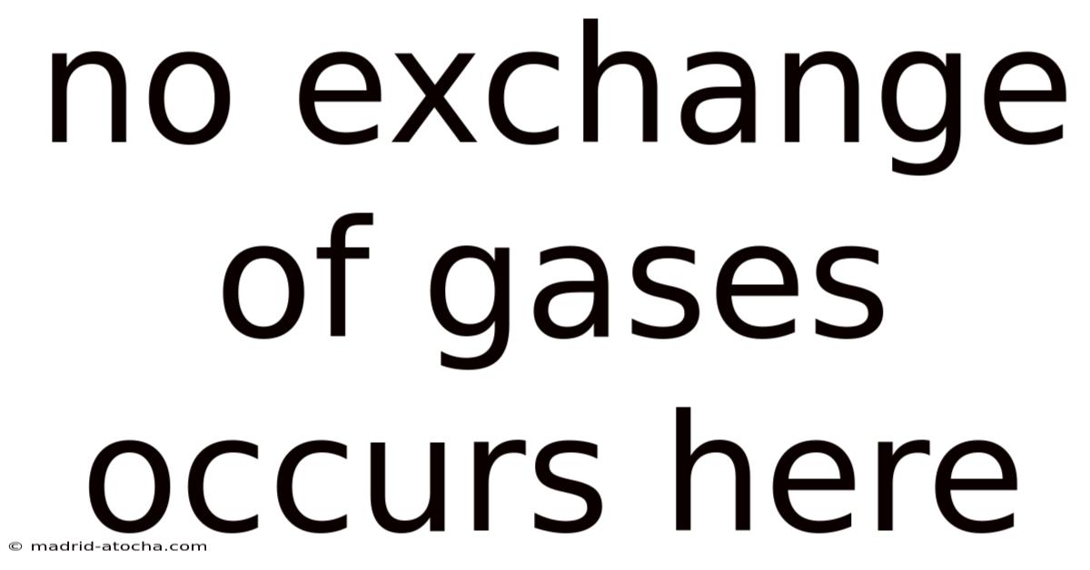 No Exchange Of Gases Occurs Here