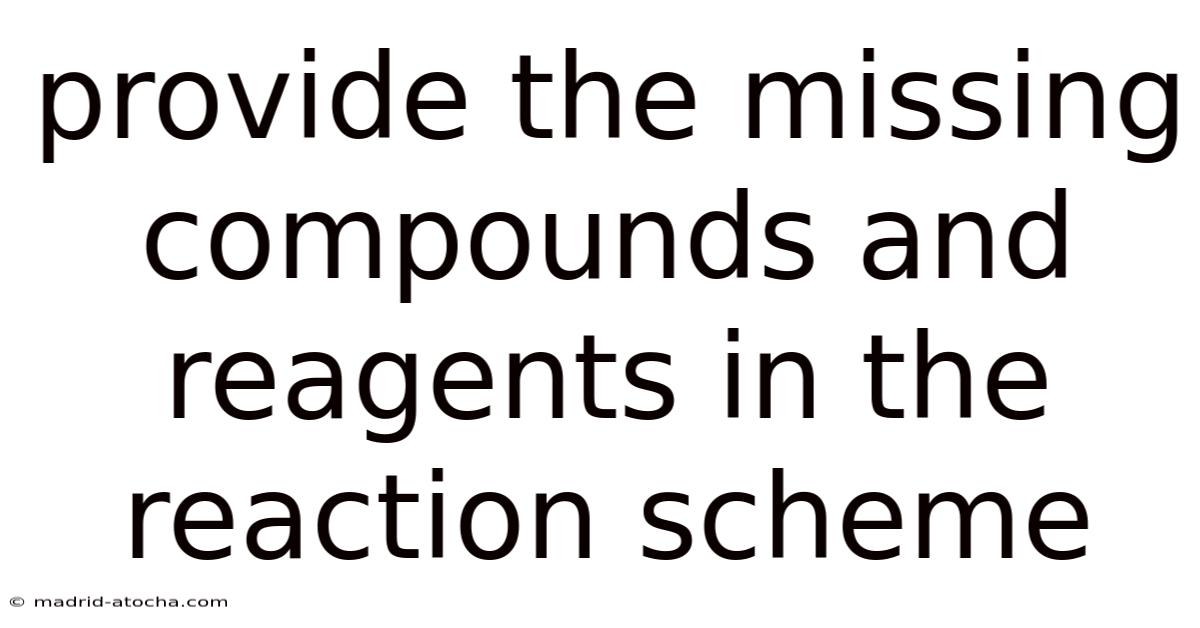 Provide The Missing Compounds And Reagents In The Reaction Scheme