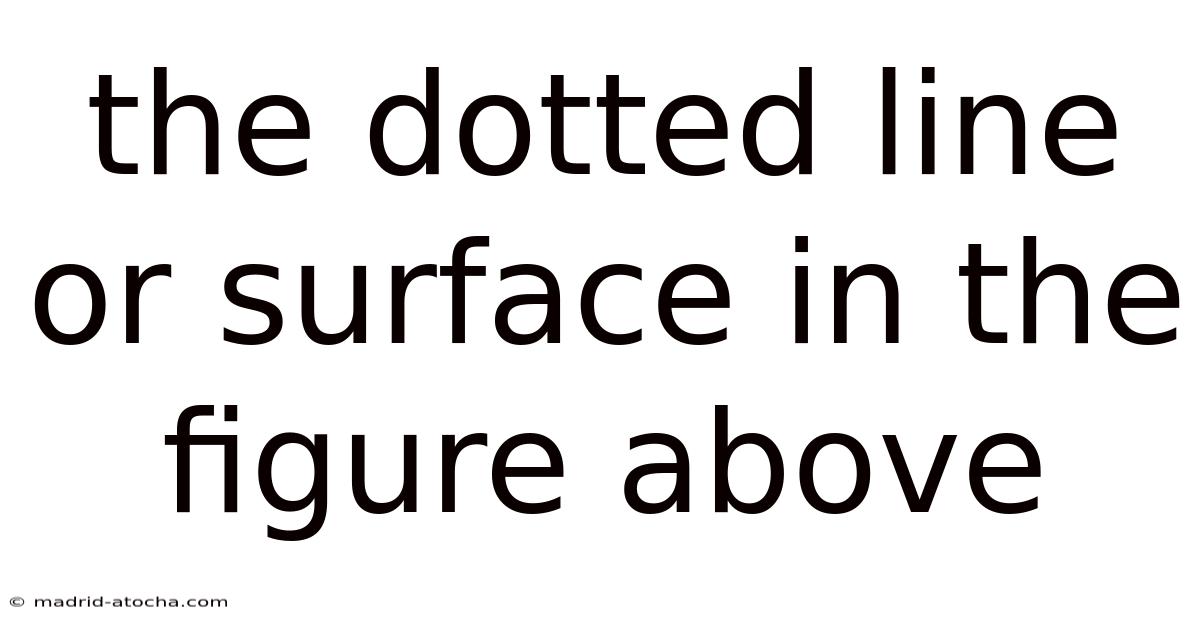 The Dotted Line Or Surface In The Figure Above