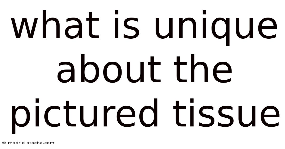 What Is Unique About The Pictured Tissue