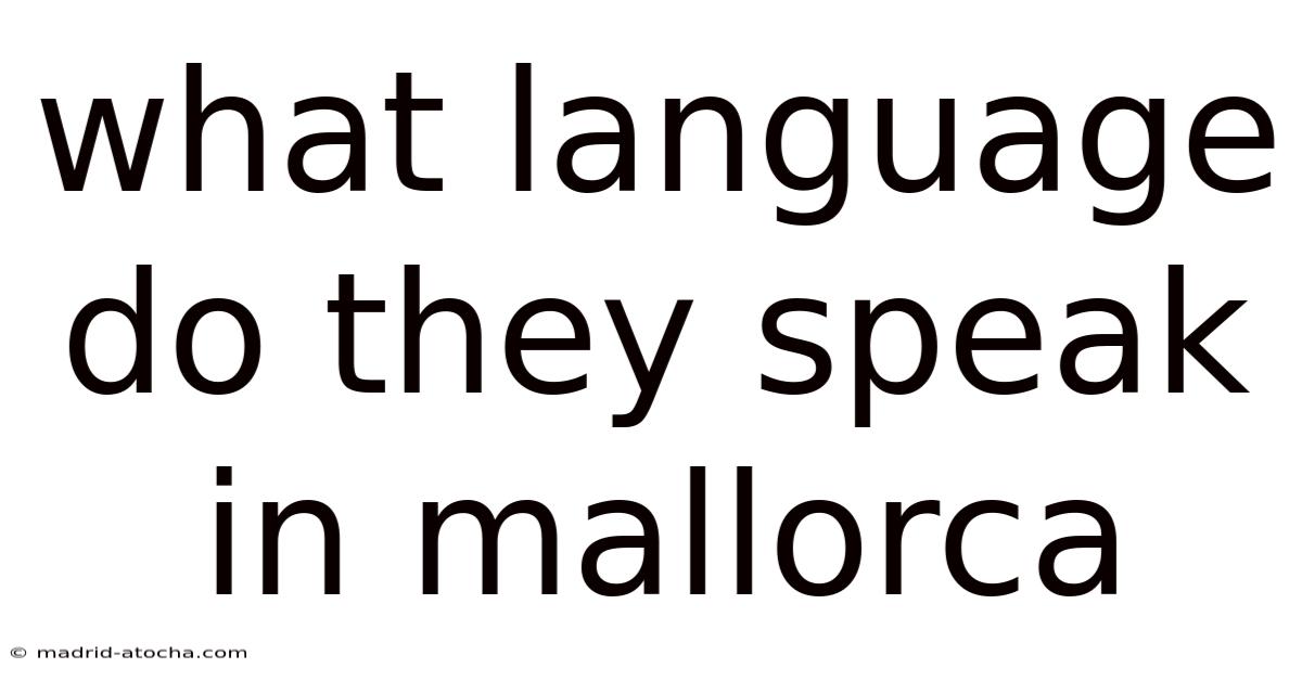 What Language Do They Speak In Mallorca