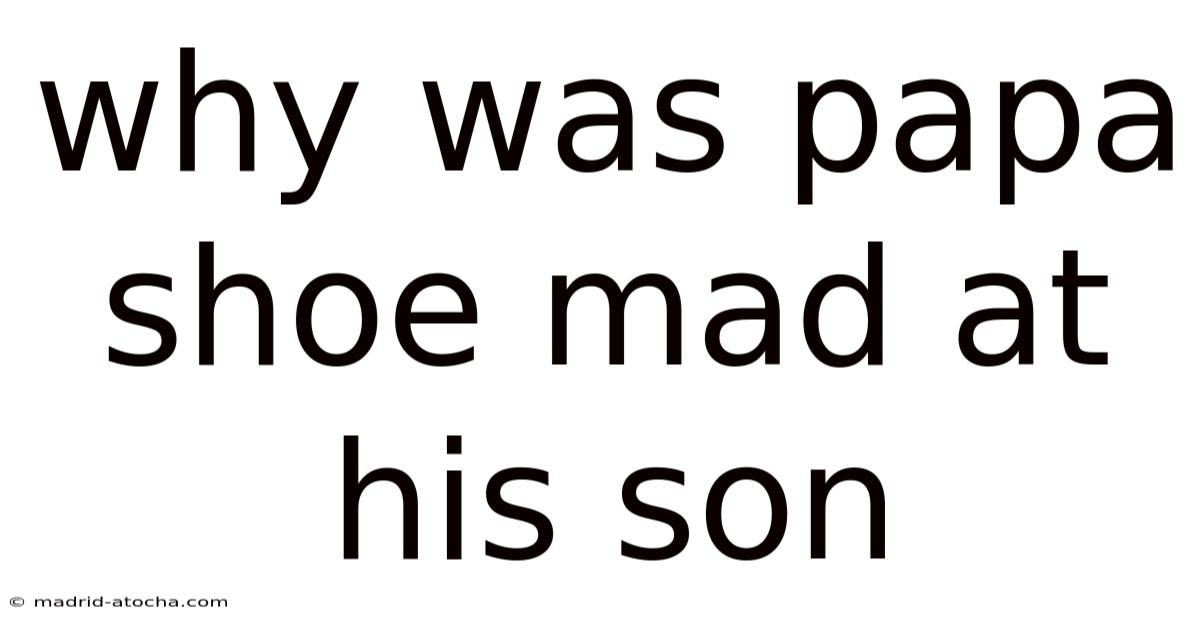 Why Was Papa Shoe Mad At His Son